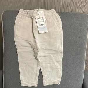 Zara cream linen pants 2-3 years